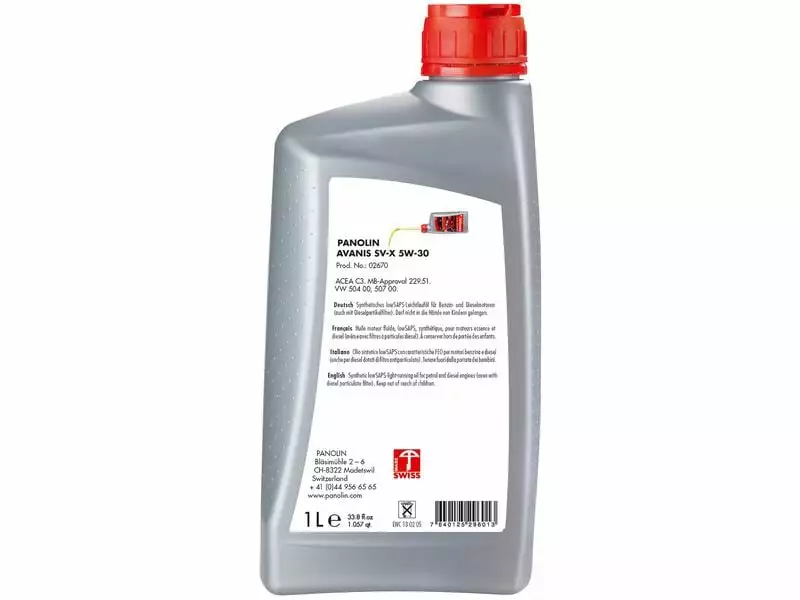 Panolin Motorenöl Avanis SV-X 5W-30, 1 l 2 Panolin Motorenöl Avanis SV-X 5W-30, 1 l – Bild 2