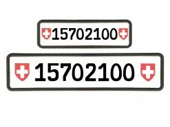 EASYKLICK Kennzeichenhalterset lang, Karbon