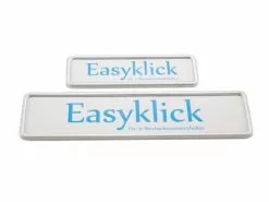 EASYKLICK Kennzeichenhalterset lang, Silber