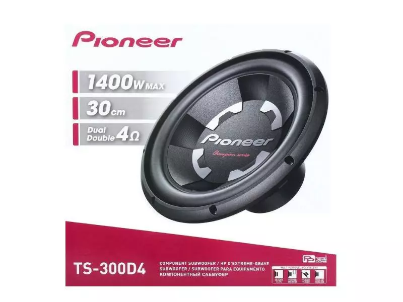 Pioneer Subwoofer TS-300D4 2 Pioneer Subwoofer TS-300D4 – Bild 2