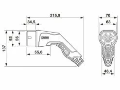 Phoenix Contact Ladekabel für Elektroauto Typ 2 (26.6kW) 4m -Fahrzeug & Mobilität Sales 53200801 xxl