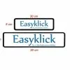 EASYKLICK Kennzeichenhalterset lang, Schwarz