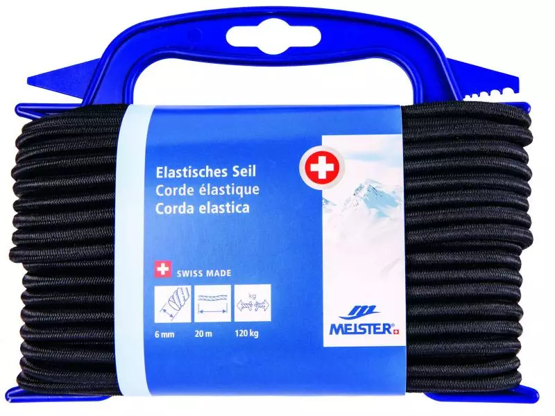 Meister Gummi-Spannseil Ø 6 mm, 20 m, 120 kg, Schwarz 1 Meister Gummi-Spannseil Ø 6 mm, 20 m, 120 kg, Schwarz