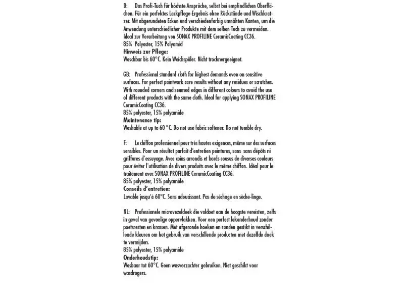 Sonax Mikrofasertuch Profi 40 x 40 ultrafein, 3 Stück 2 Sonax Mikrofasertuch Profi 40 x 40 ultrafein, 3 Stück – Bild 2