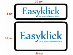 EASYKLICK Kennzeichenhalterset hoch, Schwarz